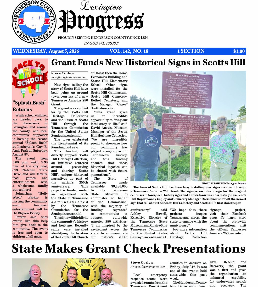 _TheProgress's tweet photo. Grab this week's new edition of The Lexington Progress available in newsstands. https://t.co/JgXvN6DTxh
Wishing all Lexington &amp; Henderson County students, teachers &amp; staff a successful and exciting new year!
#YourLocalNewsSource #stayinformed #subscribetoday #supportlocal https://t.co/XEqyqWIWvO