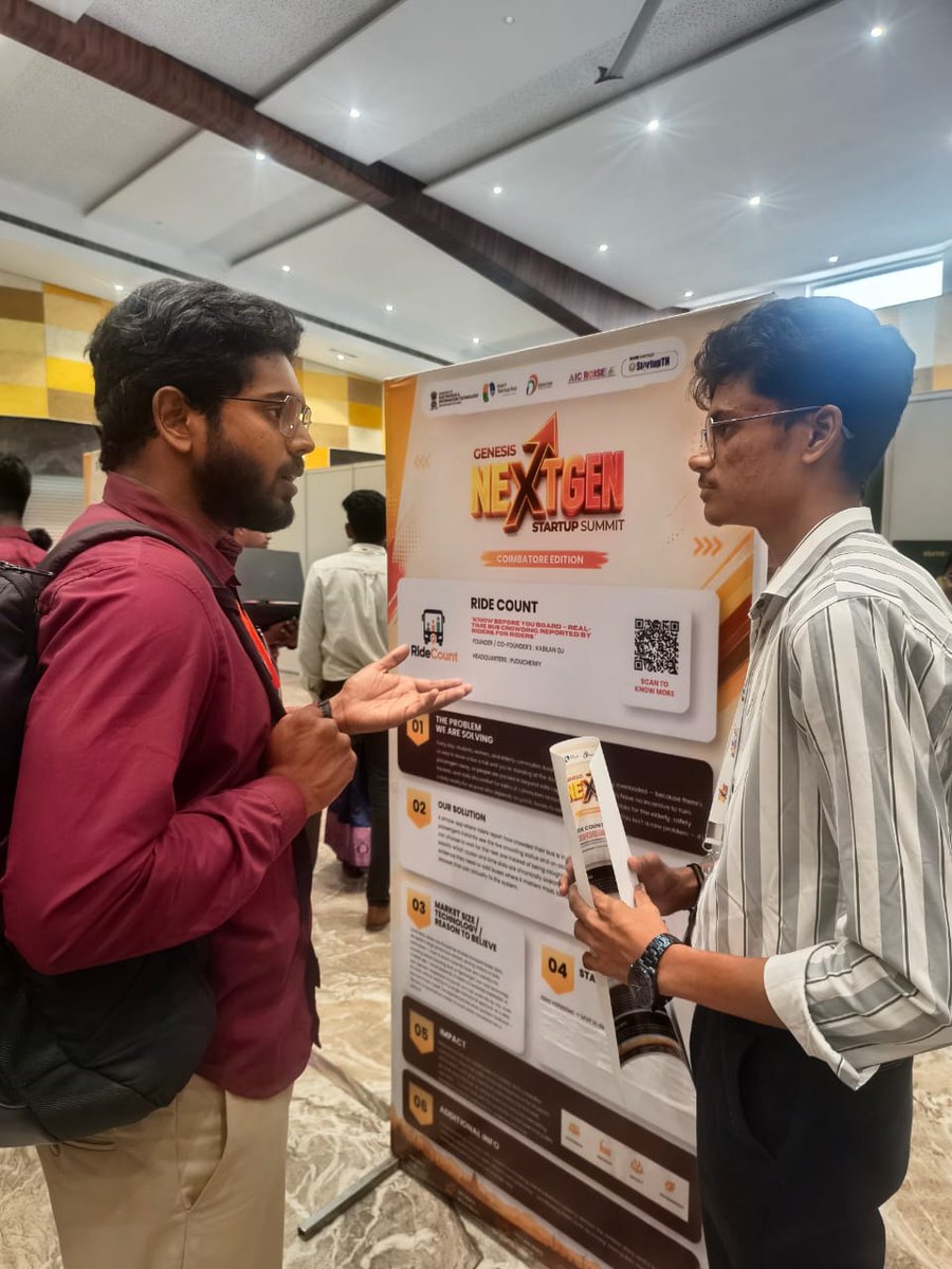 official_noukha's tweet photo. 🚀 Noukha Technologies was proud to attend the #GENESIS2026 NextGen Startup Summit in Coimbatore.

Representing us, Phil Jacob &amp; Irfan Badan connected with founders, investors, and innovators to exchange ideas on AI, digital transformation, and startup growth. https://t.co/vRYj4L6fHN