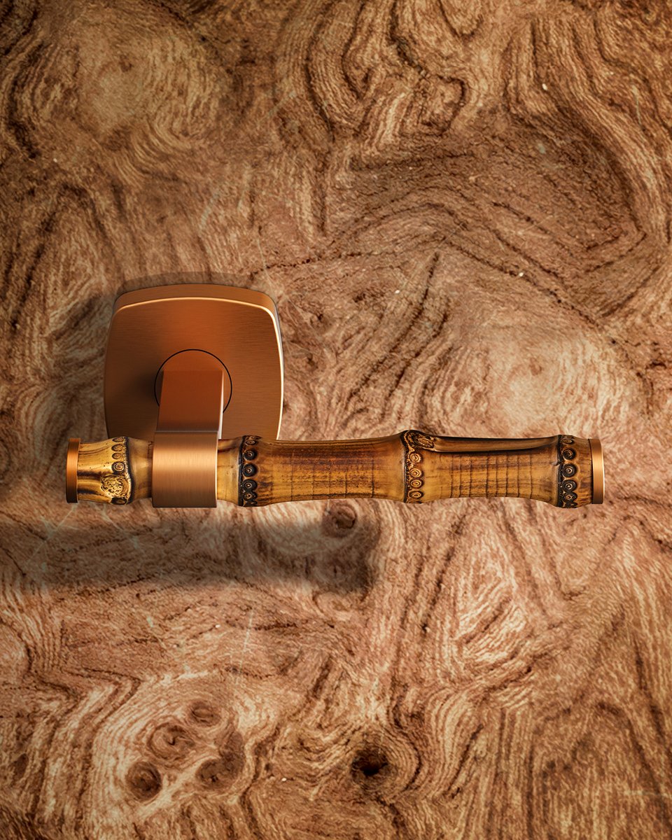 GessiCompany's tweet photo. With Jacqueline, the distinctive beauty of bamboo extends to the door handles, completing the environment with the same formal coherence, material richness and artisanal precision that define the entire collection.
#Gessi #GessiHauteCulture #Jacqueline https://t.co/3IJDCm85jq