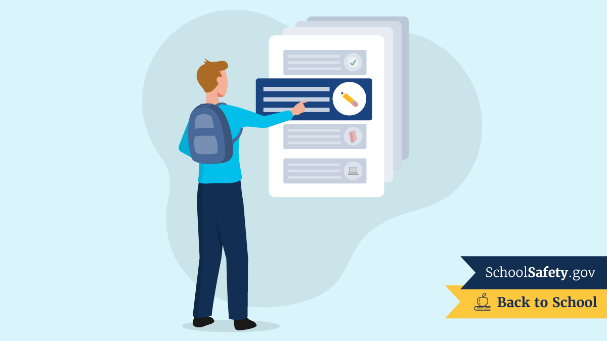 SchoolSafetyGov's tweet photo. Student engagement in #SchoolSafety not only highlights the value of their perspectives but also promotes a sense of ownership, connection, and responsibility. Explore resources on https://t.co/SgFICFJiW8 designed for students: https://t.co/SuhxKCHXSh

#BacktoSchoolSafety https://t.co/go4lXtpBIq