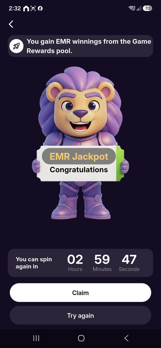 CatalinZelinca's tweet photo. Hi Emoryans 👋

​When you finish your daily activities and you're aiming for that 50X boost on the Wheel of Fortune... but the Jackpot hits instead! 🎰🔥

​Let's see:
💰 1M EMRS
💎 224 EMR

​Do you Claim it right now, or hit Try again to hunt for that 50X? 🤔👇
#Emorya #MultiversX @EmoryaApp #emr #emrs #egld