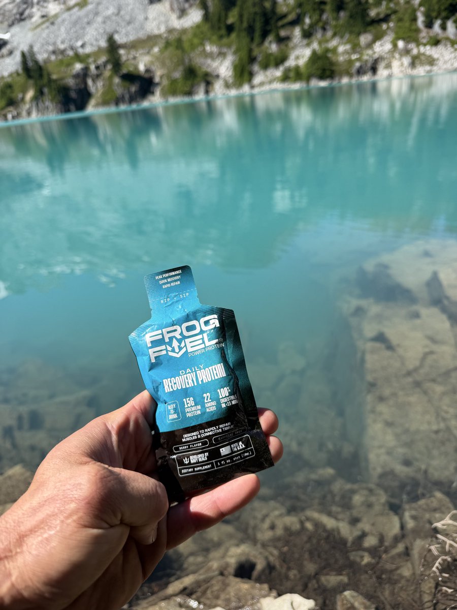 TonyMath's tweet photo. @frogfuelactual brought some Frog Fuel with me on a recent backpacking trip to Jade Lake in Washington State. Love this stuff for energy and recovery! https://t.co/LJxfBBIqFD