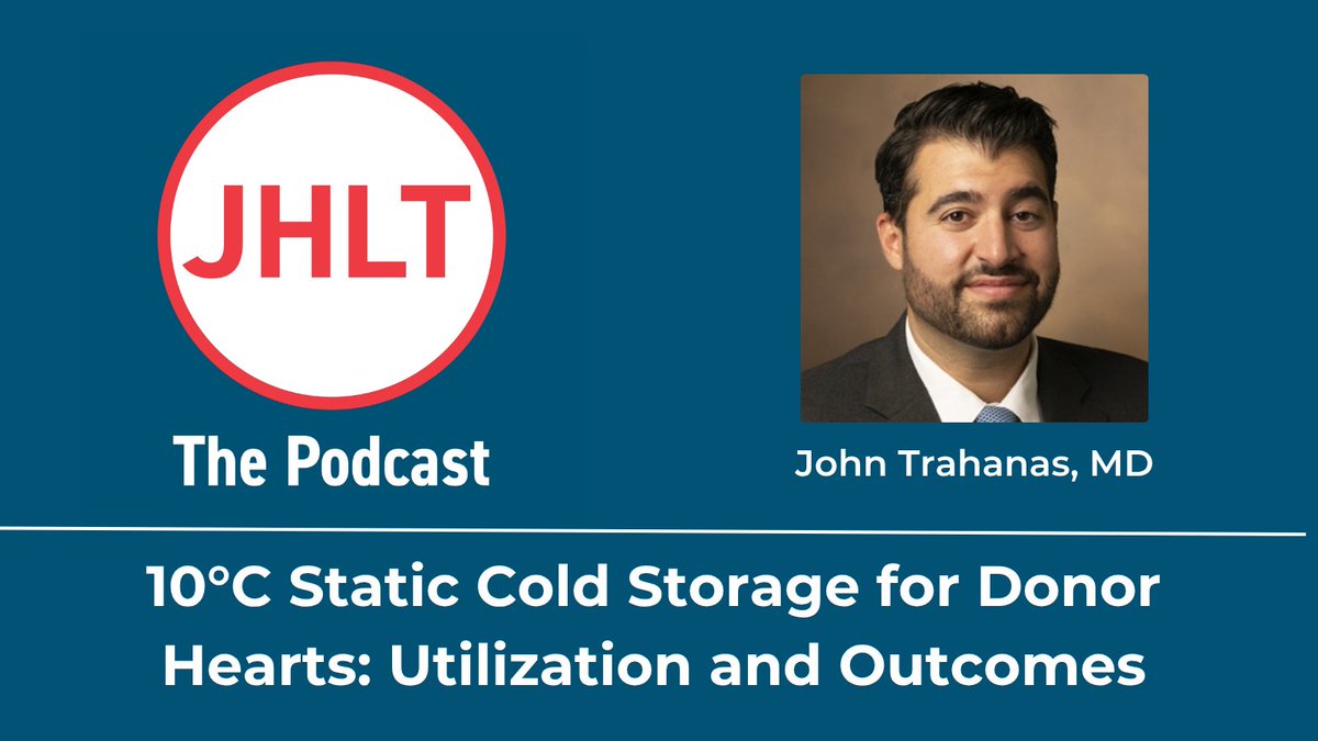 TheJHLT's tweet photo. On today's #JHLTpodcast, John Trahanas of @VUmedicine discusses how 10°C static cold storage—instead of ice—affected patient outcomes after #HeartTx, including improvements in #PGD and survivability. https://t.co/sZ7KdN4sMq