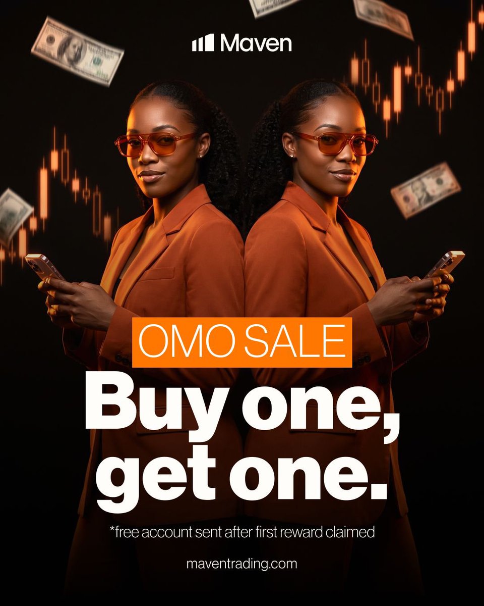 Jaronnaii's tweet photo. Planning to get funded this month ?

Make it count.

The @MavenTrading OMO BOGO Offer gives you an extra funded account after your first payout.

🎁 Use code OMO for 40% off

✔️ News trading allowed
✔️ No consistency score
✔️ M2 Account Saver
✔️ No trailing drawdown
Plus, you can pay directly in your local currency.

Start from here 👉 https://t.co/TWIsmr2EPe