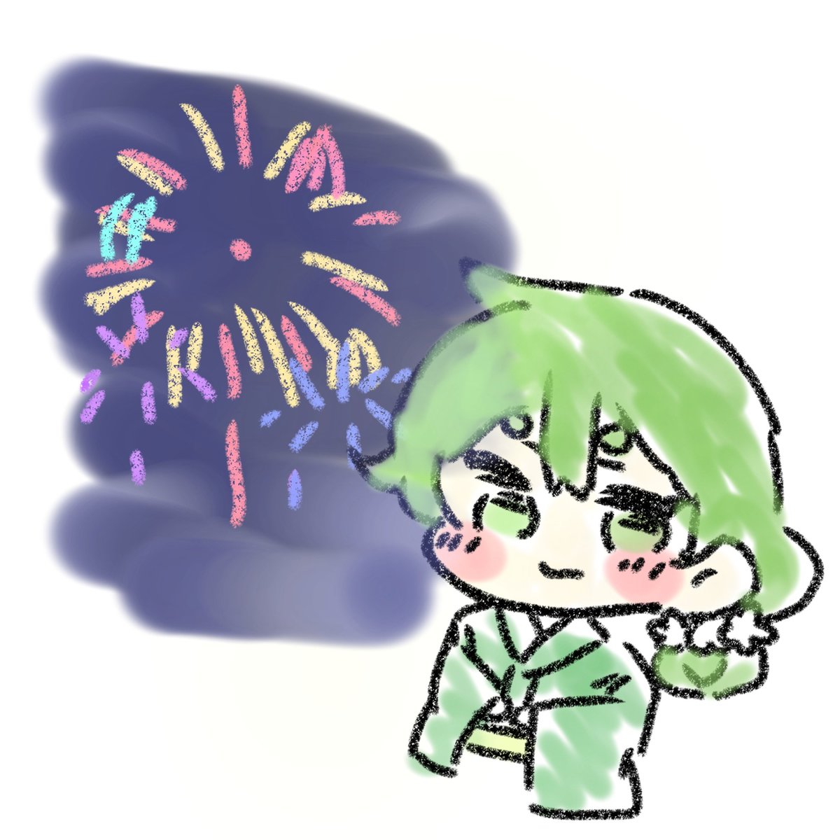 Nazunazu_Hakase's tweet photo. なつだなあ…（なにもきょうできなかったので落書きをあげる） https://t.co/8zxHdz0P8u
