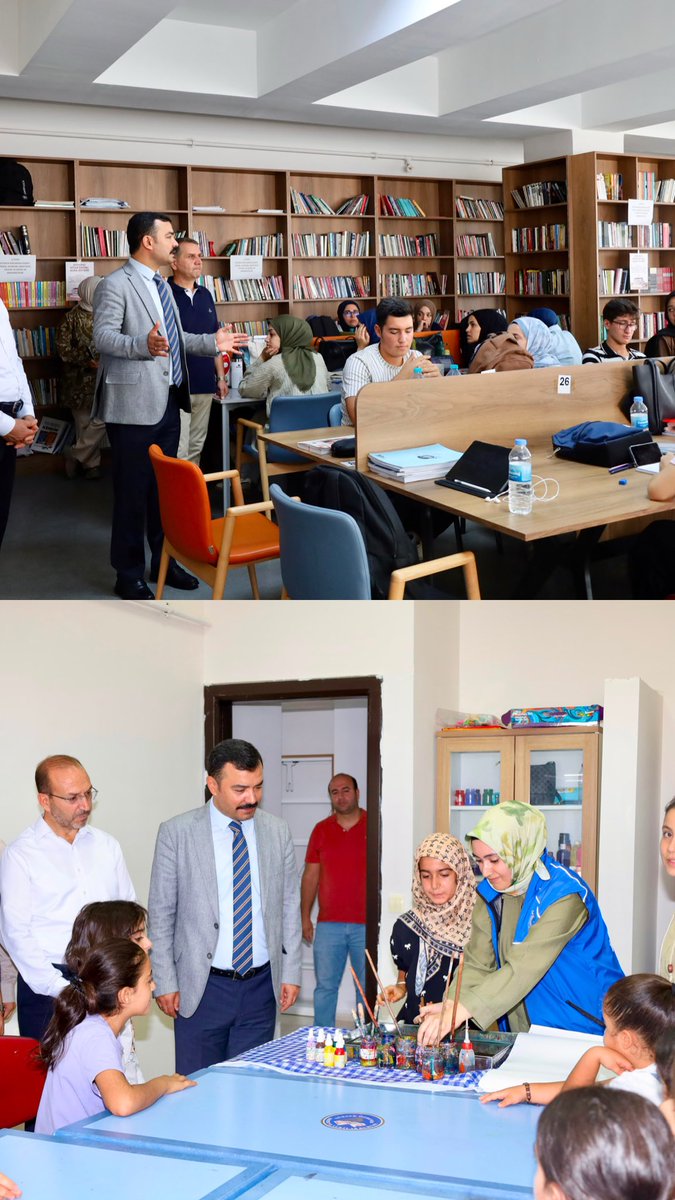 GSB_Adiyaman's tweet photo. 📍 Kahta Gençlik Merkezi Yaz Kulübü’ne Ziyaret

Kahta Kaymakamımız Sayın Muhammed Üsame SOYSAL, Kahta İlçe Gençlik ve Spor Müdürü Sayın Mustafa ÇİÇEK ile birlikte Kahta Fatma Ahu Terzi Gençlik Merkezi bünyesinde gerçekleştirilen Yaz Kulübü faaliyetlerini ziyaret ederek yürütülen çalışmaları yerinde inceledi.

Ziyaret kapsamında yaz tatilini verimli değerlendiren öğrencilerimizin katılımıyla düzenlenen sanatsal, kültürel ve sportif etkinlikler incelendi. Eğitim ve etkinlik alanlarını gezen Kaymakamımız Sayın SOYSAL, yürütülen çalışmalar hakkında yetkililerden bilgi aldı.

Öğrencilerimizle de bir araya gelen Kaymakamımız, kurs ve etkinliklere gösterdikleri ilgi ve gayretten duyduğu memnuniyeti dile getirerek tüm öğrencilere başarılar diledi.

Gençlerimizin sosyal, kültürel ve sportif gelişimlerine katkı sağlayan Yaz Kulübü faaliyetlerimiz, dolu dolu içerikleriyle yaz boyunca devam edecektir.