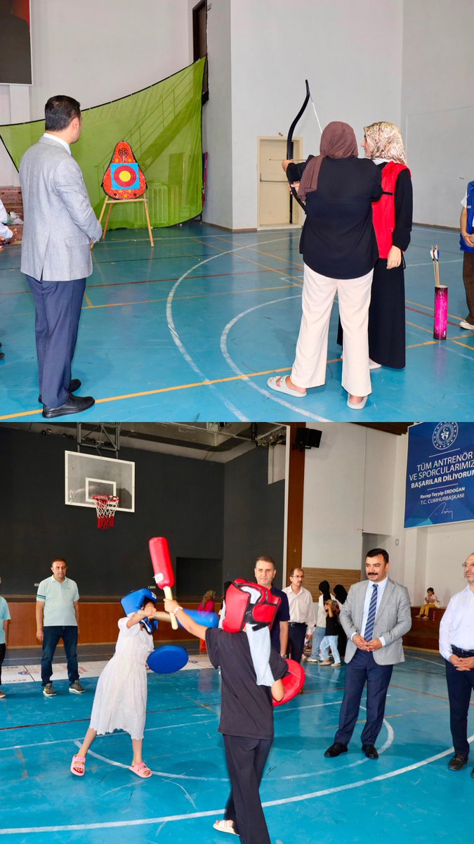 GSB_Adiyaman's tweet photo. 📍 Kahta Gençlik Merkezi Yaz Kulübü’ne Ziyaret

Kahta Kaymakamımız Sayın Muhammed Üsame SOYSAL, Kahta İlçe Gençlik ve Spor Müdürü Sayın Mustafa ÇİÇEK ile birlikte Kahta Fatma Ahu Terzi Gençlik Merkezi bünyesinde gerçekleştirilen Yaz Kulübü faaliyetlerini ziyaret ederek yürütülen çalışmaları yerinde inceledi.

Ziyaret kapsamında yaz tatilini verimli değerlendiren öğrencilerimizin katılımıyla düzenlenen sanatsal, kültürel ve sportif etkinlikler incelendi. Eğitim ve etkinlik alanlarını gezen Kaymakamımız Sayın SOYSAL, yürütülen çalışmalar hakkında yetkililerden bilgi aldı.

Öğrencilerimizle de bir araya gelen Kaymakamımız, kurs ve etkinliklere gösterdikleri ilgi ve gayretten duyduğu memnuniyeti dile getirerek tüm öğrencilere başarılar diledi.

Gençlerimizin sosyal, kültürel ve sportif gelişimlerine katkı sağlayan Yaz Kulübü faaliyetlerimiz, dolu dolu içerikleriyle yaz boyunca devam edecektir.