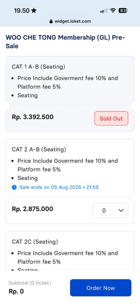 wuusogii's tweet photo. yang sesi membership hari ini CAT 1 udah soldout guysssss 😭☝🏻 https://t.co/TwBF6JNI5E