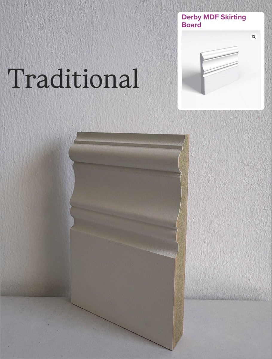 myskirtingboard's tweet photo. Traditional or modern skirting… which one are you choosing? 🤔

Classic, timeless profiles or clean, contemporary lines – there’s no wrong answer, just what suits your space.

👇 Let us know your pick in the comments: Traditional or Modern?

 #SkirtingBoards
#InteriorDesign https://t.co/Dy8ShTDcF2