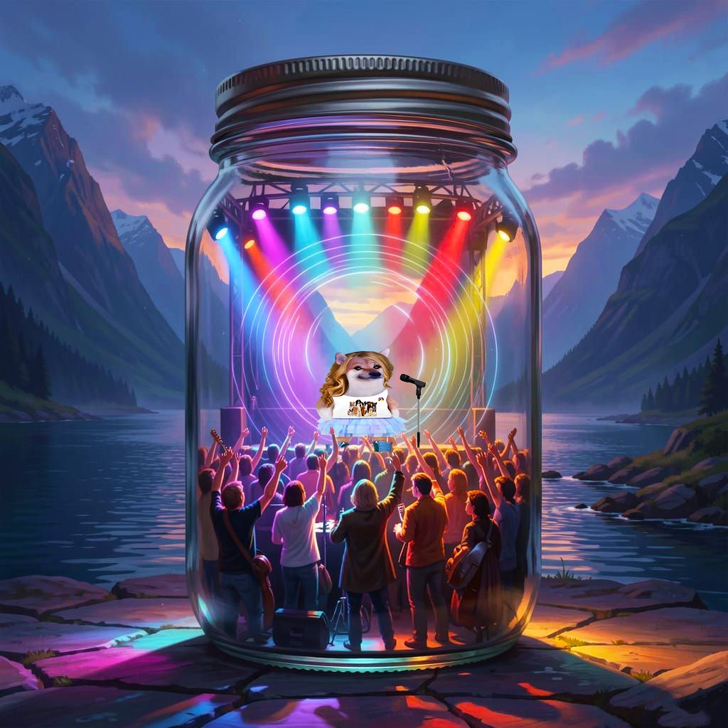 veeencooo's tweet photo. Beautiful artistic jar delivery for @orenanne808 
Concert on a Norwegian fjord 😍
Sponsored with donation by @BrwolfThe 💙💛 https://t.co/rUoEVMIUdP