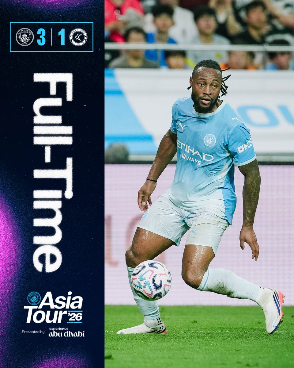 ManCity's tweet photo. Victory in Seoul! 🇰🇷 https://t.co/kFO9AgNlK7