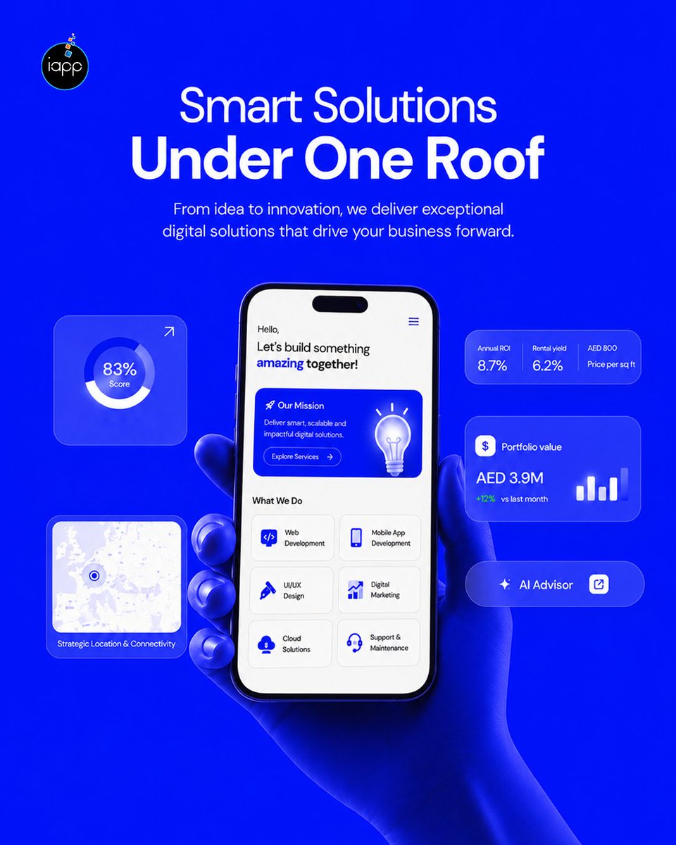 iAppTech_LLP's tweet photo. Everything your business needs—under one roof. 
From web &amp; mobile apps to UI/UX, cloud, and digital marketing, we build solutions that help you grow smarter.
#digitalsolutions #webdevelopment #appdevelopment #uiux #digitalmarketing #innovation #iapptechnologies https://t.co/wSmG8qnEl7