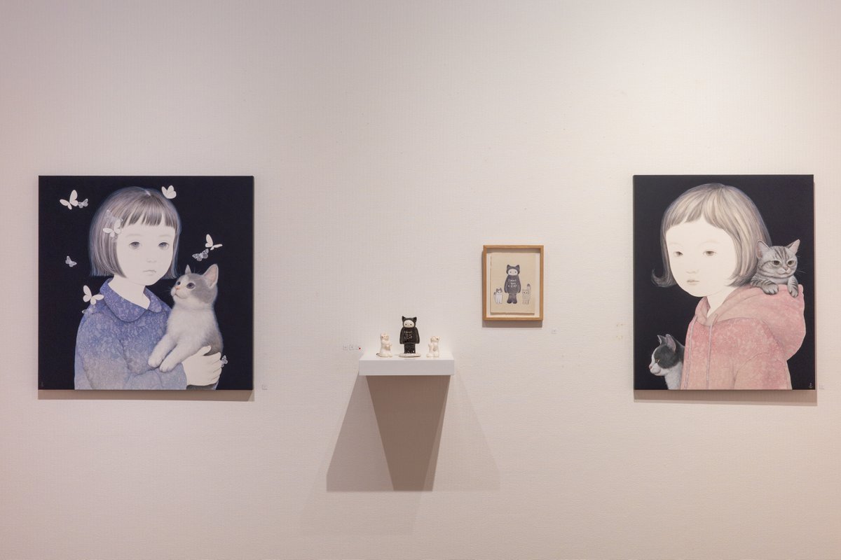 tommimi1125's tweet photo. ギャラリー椿の岩渕華林展「TOUCH」へ。近年取り組み始めた陶の立体作品と従来からのペインティングやドローイング。一つのイメージをそれぞれの表現形態の間で自由に行き来させながら制作したたくさんの作品が展示されていた。 https://t.co/i9sxFEF3gS