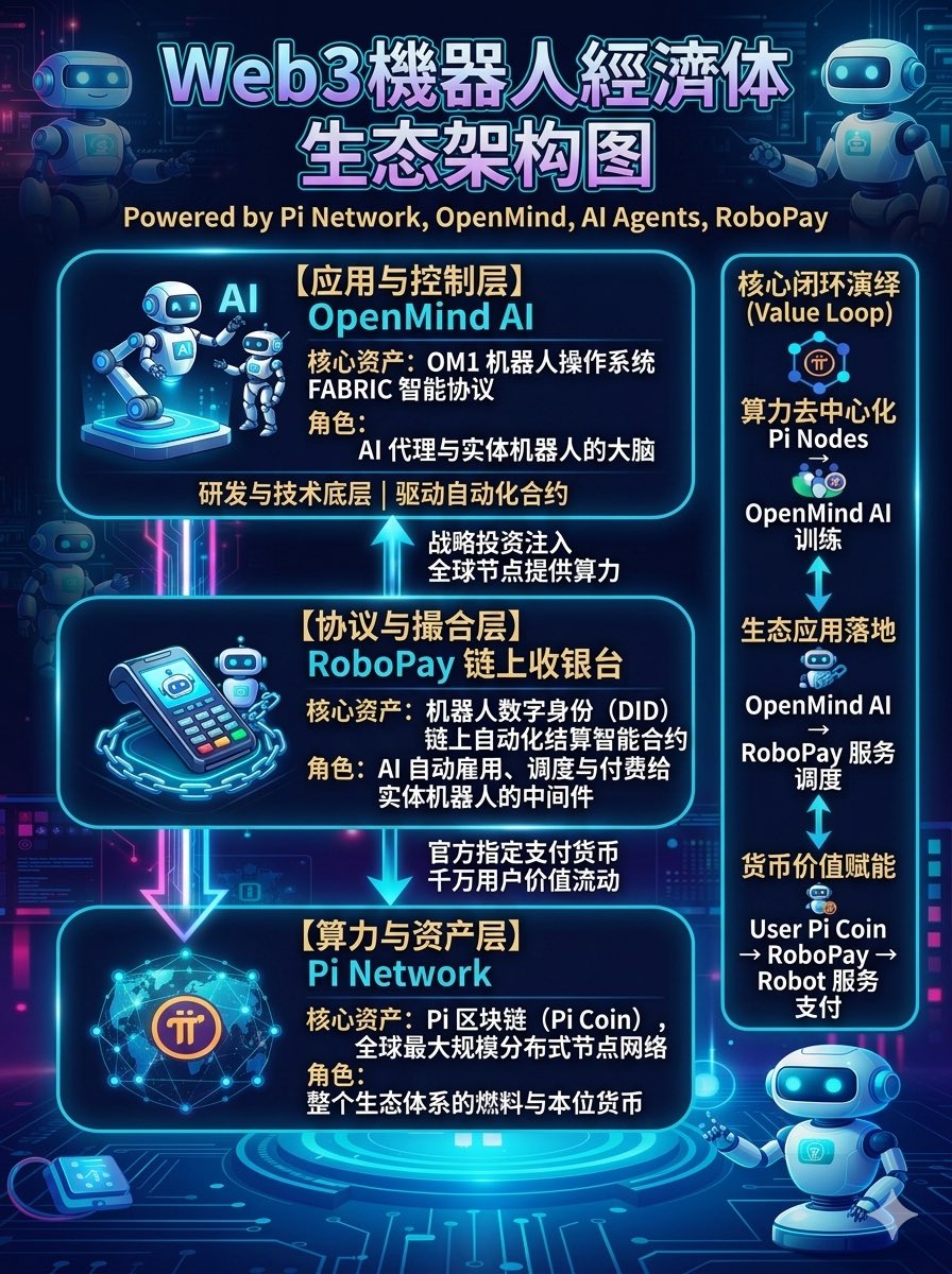 webberlu1969's tweet photo. ㄧ图看懂 Web3 时代
机器人经济生态架构
A Visual Guide to the Web3 Robotics Economy Ecosystem Architecture
(WEB3+AI+Robert)
#PiNetwork #OpenMind
#RoboPay https://t.co/kDrV9B3tCs