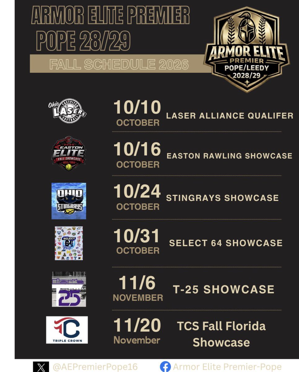 AEPremierPope16's tweet photo. Fall Schedule Loading⏳…. https://t.co/1z6JCB6HDx