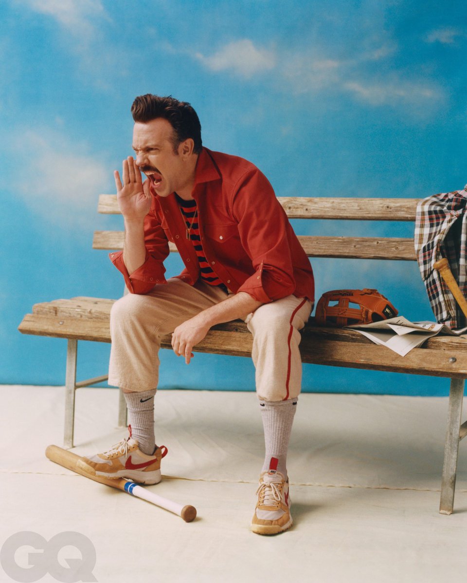 GQMagazine's tweet photo. Welcome back to Richmond. Three years after its third season ended, #TedLasso is officially back today.

"It's the closest thing I have to a tattoo," Jason Sudeikis told GQ about 'Ted Lasso' back in 2021. “It's the most personal thing I've ever made."

https://t.co/DJxb1f5feH https://t.co/tLj6YbvXxr