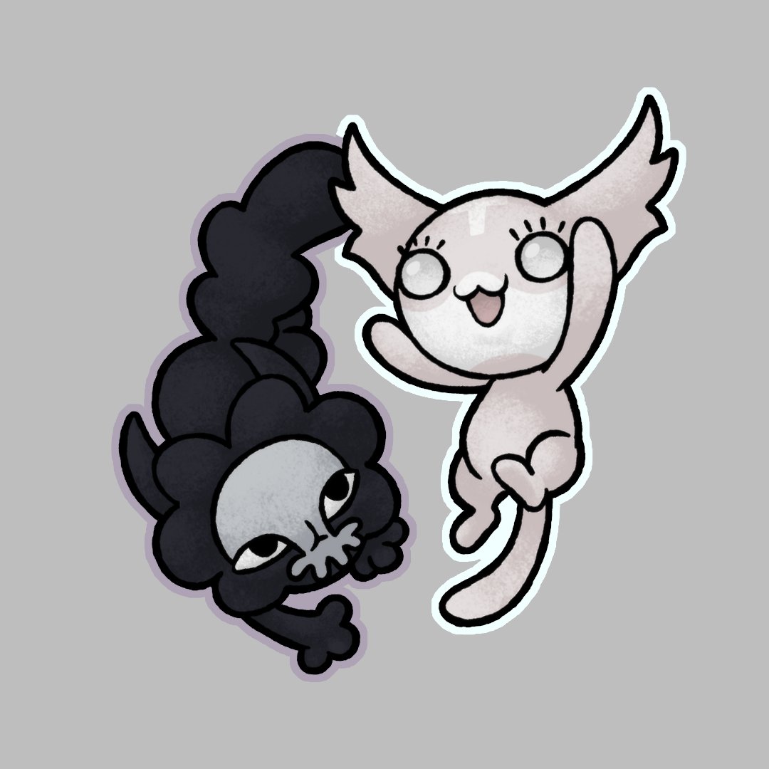 DisfiguredStick's tweet photo. Life and Death kitties! #mewgenics https://t.co/xc2MsCwJ8C