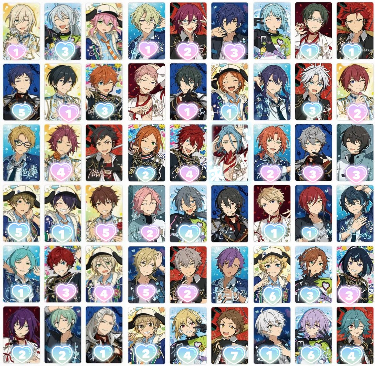 an_st_nn's tweet photo. 交換譲渡 あんスタ 中国 10UNITSONG カード
譲:英智渉3弓弦5北斗スバル3真緒4翠5忍千秋5奏汰一彩3藍良4マヨイ2巽2凪砂日和茨2ジュン3みか ひなた ゆうた2燐音4こはく2ニキ4薫5晃牙2友也2なずな4光7敬人紅郎維吹3司2レオ2泉3凛月3嵐夏目宙6斑3エス3カンナ ユメ6ライカ4

求:HiMERU >各160円(+送料)
→ https://t.co/Koy8QMZvex