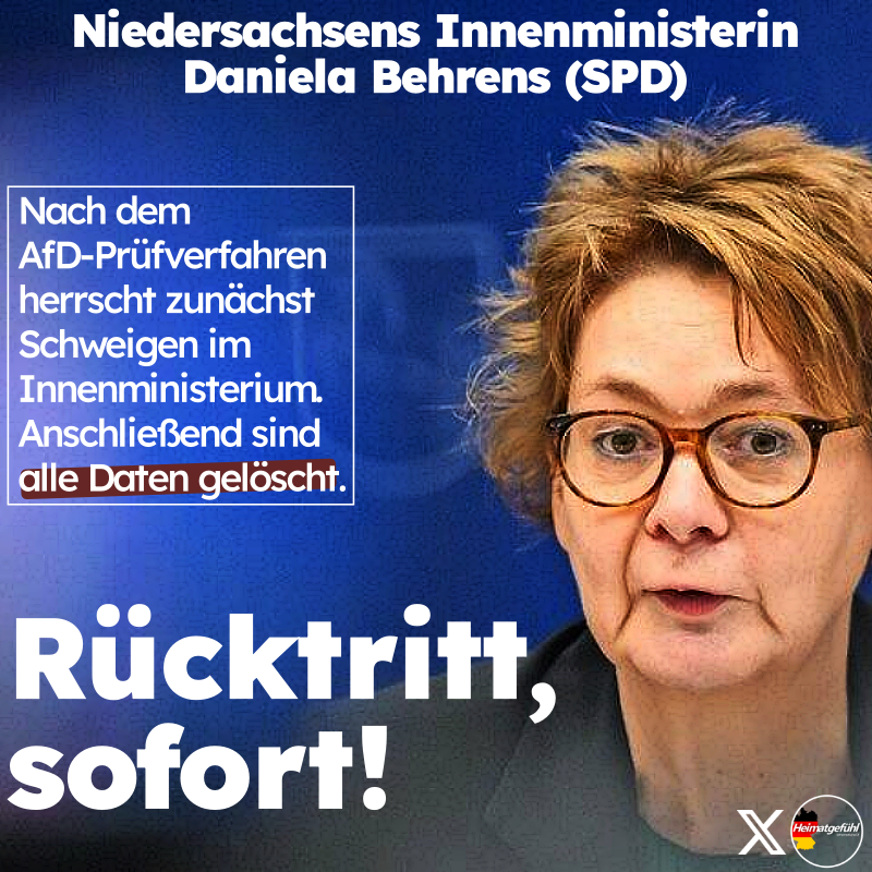 HeimatliebeDE's tweet photo. Das ist ein absoluter Skandal.

Daniela Behrens (SPD) sollte sofort zurücktreten. https://t.co/ScqlWWcweA