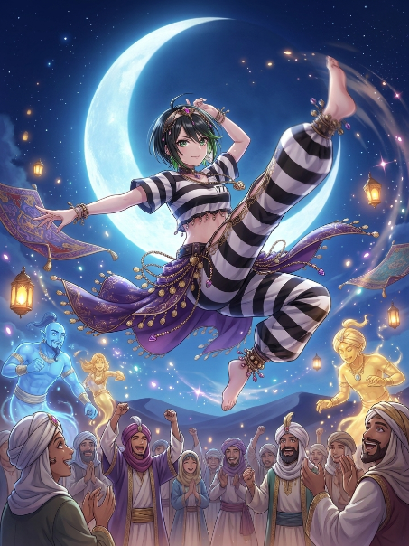 nagigtfmusic's tweet photo. #Gprotocol
ぐりさん、今回も衣装お借りします♪
「砂漠の夜に現れた伝説の踊り子」
NagiGTFmusic
#AIイラスト https://t.co/HdMoaTjEwl