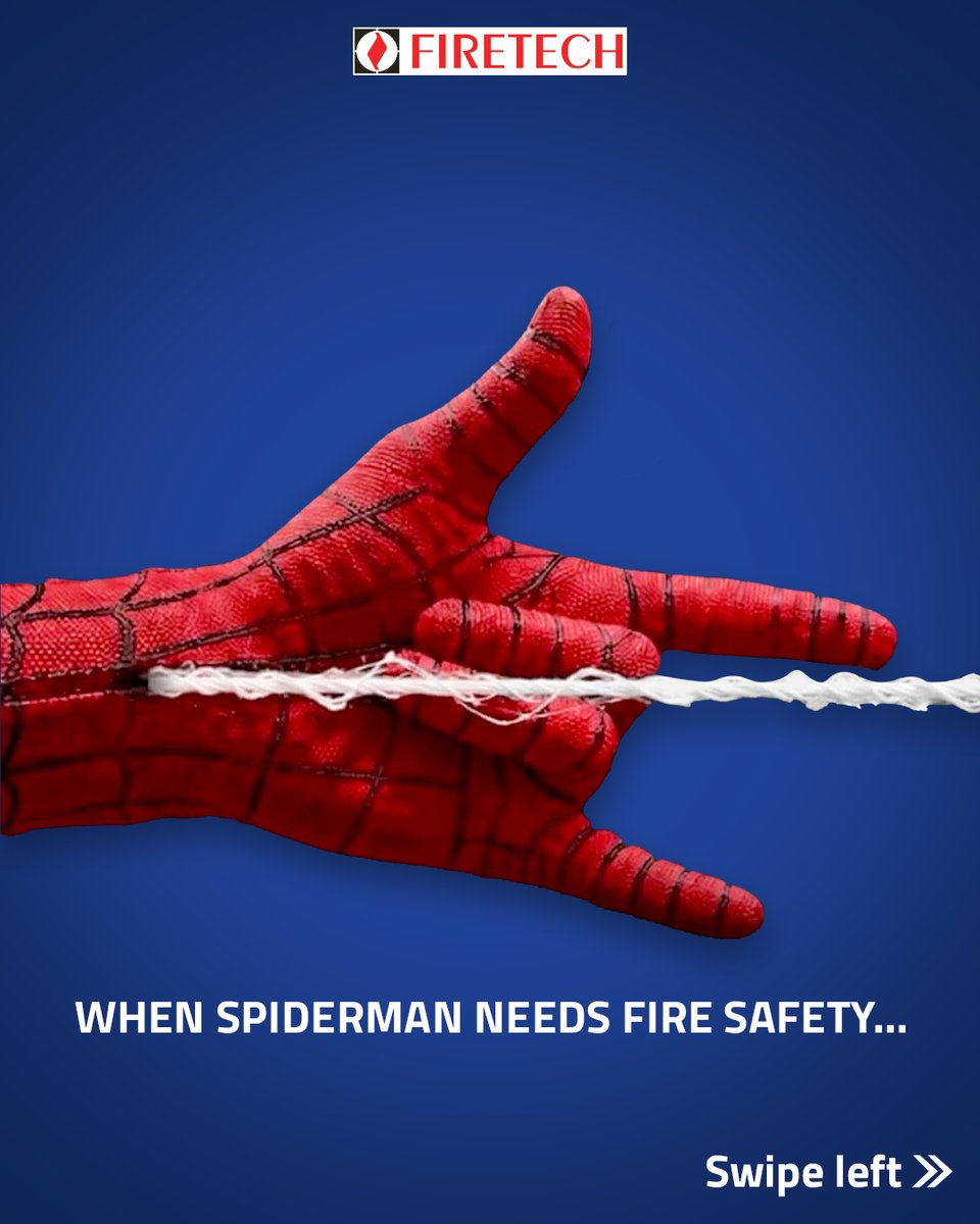 FiretechIndia's tweet photo. Spiderman handles the rescue. FIRETECH handles the fire safety.
From iconic heroes to industry leaders, we deliver the right fire solutions for you.
For enquires:
📩 sales@firetechindia.com
🌐 https://t.co/jG2hxSbJ2l
#FIRETECHBeyondCompliance #Spidermantrend #FireSuppression https://t.co/gOtDOXzJYW