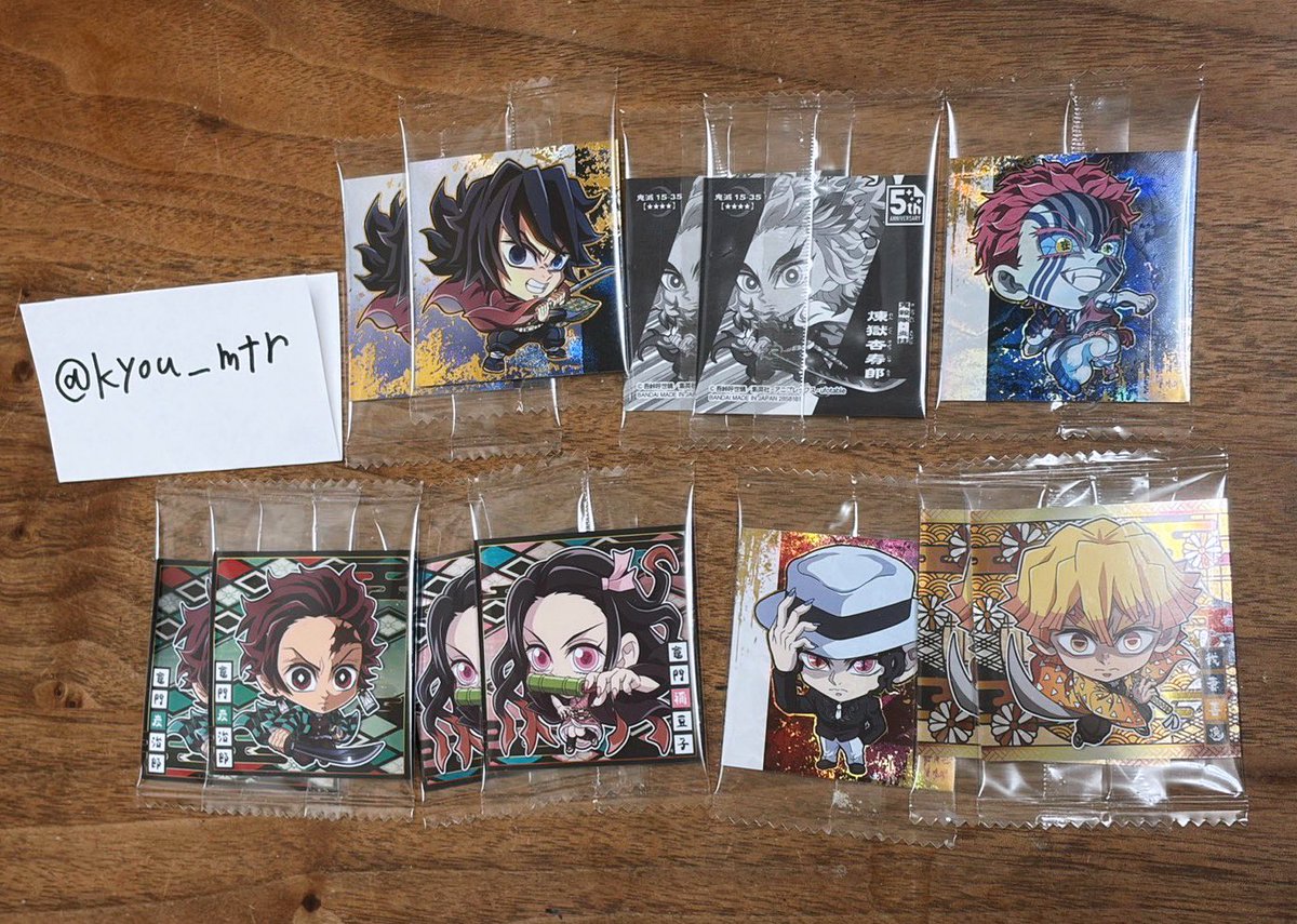 kyou_mtr's tweet photo. 【交換】鬼滅の刃ウエハース其ノ十五

譲:画像のもの

求:時透無一郎くん
(5thレア同士の交換希望)

郵送での取引希望

検索からでもお気軽にお声掛けください! https://t.co/ACC2VvWwcH