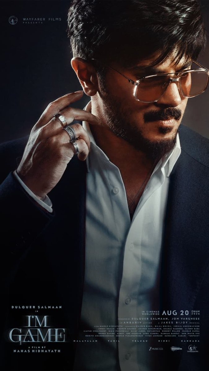 Jachu11111's tweet photo. Game face: ON. 🔥 

#ImGame releasing worldwide this Onam on August 20 in Malayalam, Tamil, Telugu, Hindi, and Kannada! 🎰

 #DulquerSalmaan @dulQuer #NahasHidayath #AntonyVarghese   #dQ40 #ImGame #WayfarerFilms https://t.co/8varJC1nSH