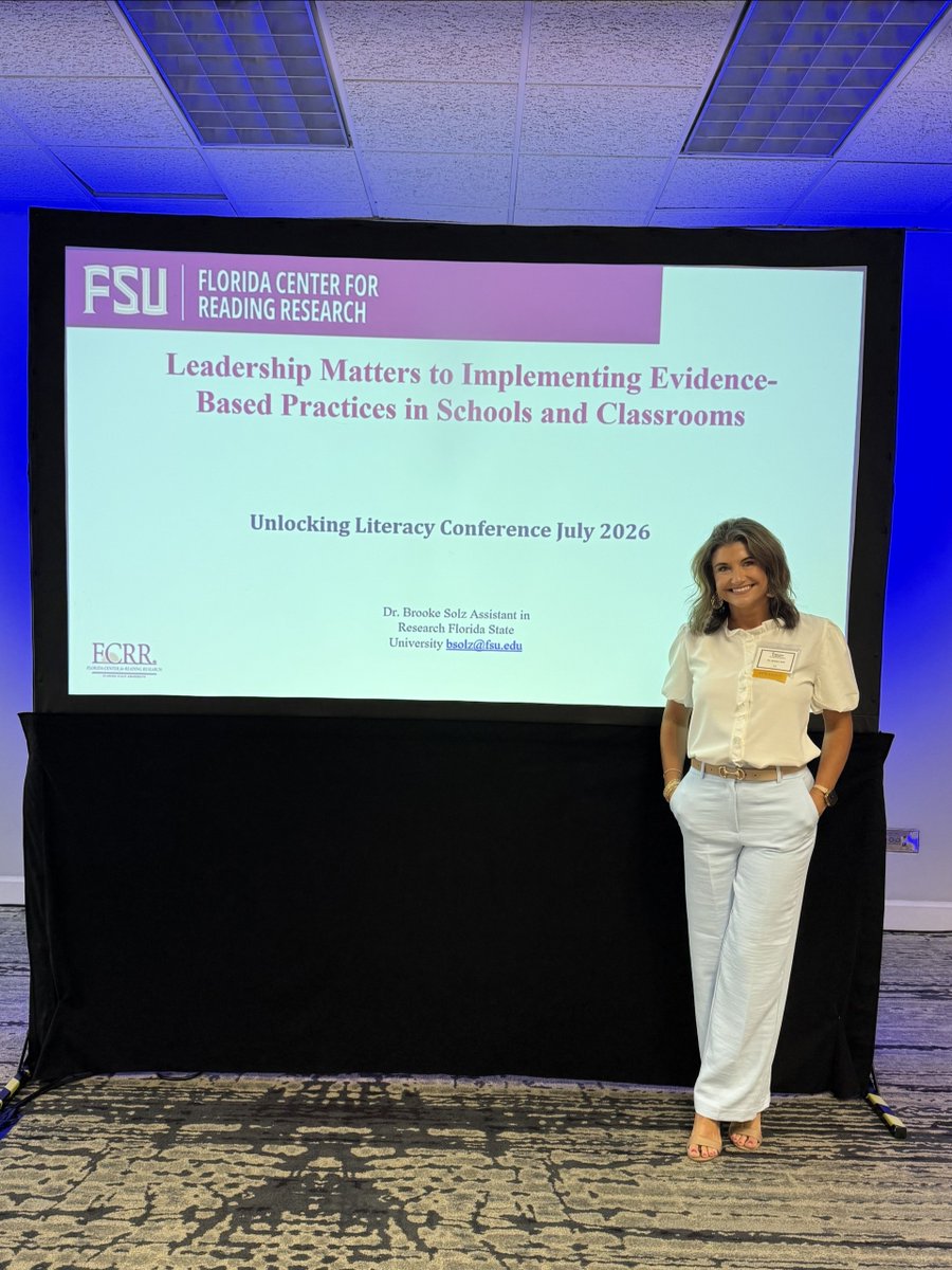 TheFCRR's tweet photo. Drs. Dombek &amp; Solz were honored to present at the Lucy Project's Unlocking Literacy Conference in Miami, FL.

Shout-out to friend of FCRR Lindsay Brown, FDOE Vice Chancellor for Literacy Achievement, awarded the Structured Literacy Statewide Champion Award by Lucy Project! https://t.co/sx3C410NtQ