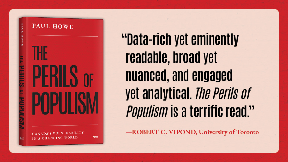 utpress's tweet photo. From the Freedom Convoy to global democratic backsliding — what makes societies vulnerable to #populism? The Perils of Populism by Paul Howe offers sharp, data-driven answers every engaged citizen needs. Learn more: https://t.co/eXow214nlO 

#PoliticalScience #Democracy https://t.co/6tbSuyyZk4