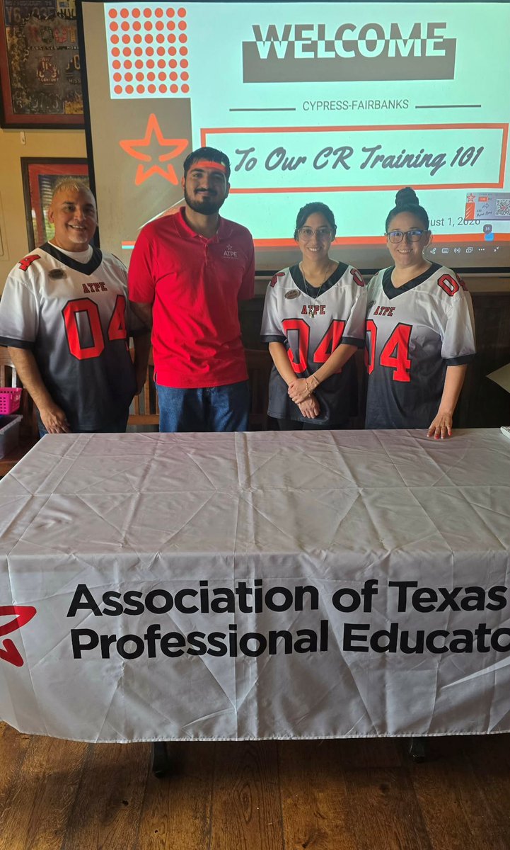 OfficialATPE's tweet photo. Cy-Fair ATPE is ready to tackle the 2026-27 school year! At their recent campus rep training event, Cy-Fair leaders equipped their campus reps with the tools they need to support all Texas public schools.

If you are interested in volunteering as a campus representative, click the below!

https://t.co/JLm4kks8Cq