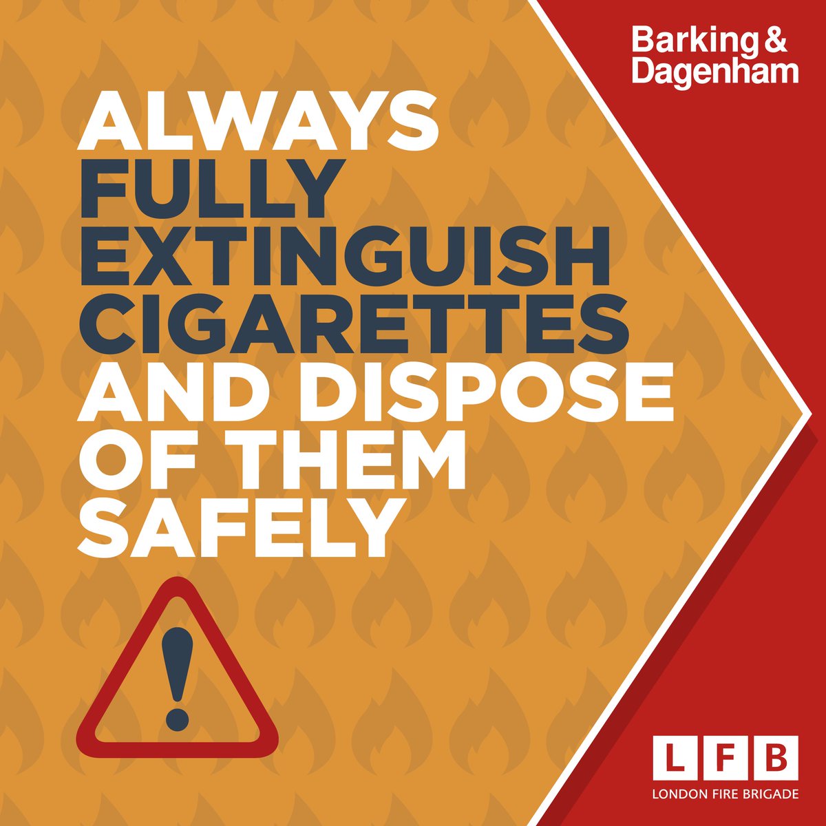 lbbdcouncil's tweet photo. ⛔ STOP FIRES BEFORE THEY START. 

❌ No balcony BBQs
✅ Extinguish cigarettes
✅ Remove clutter

One spark is all it takes. Keep your home - and your neighbours safe.

#FireSafety #LFB https://t.co/TF4MeV3YcR