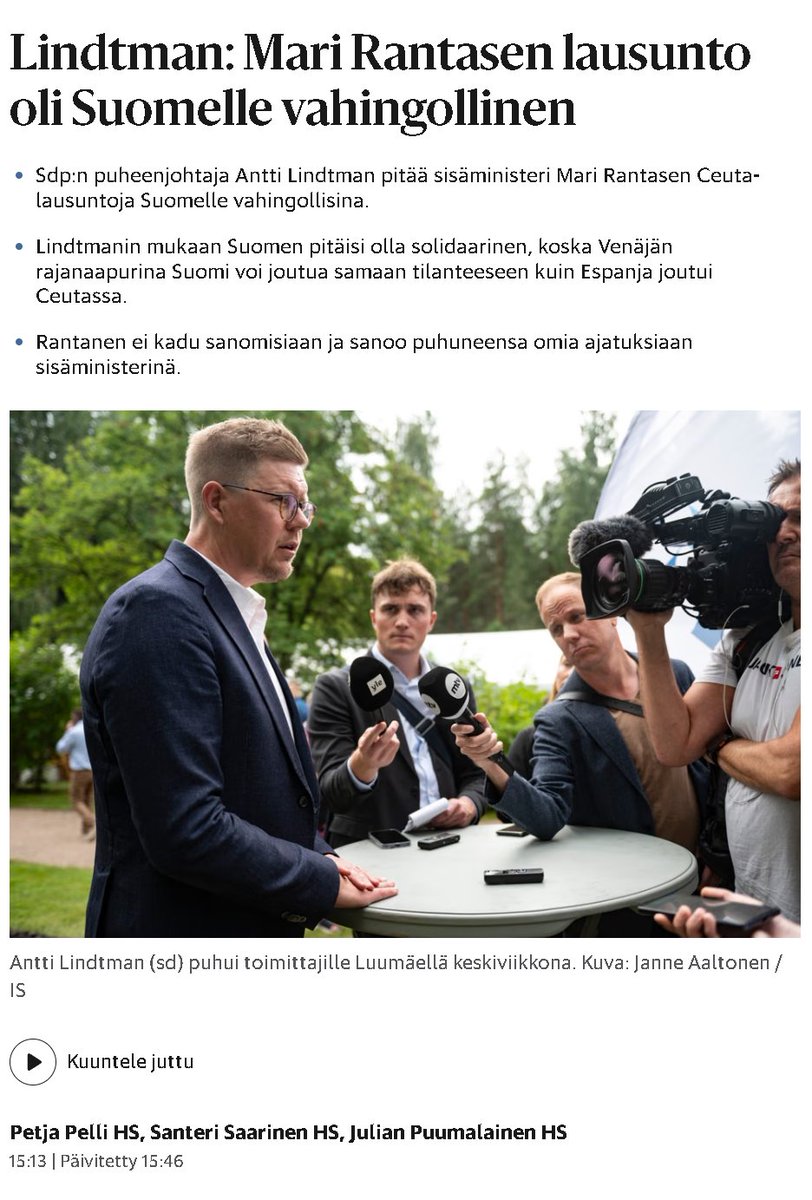 brorhjalmar's tweet photo. ”Kyllä nämä Mari Rantasen puheet, jotka maailmalla on noteerattu Suomen kannanottoina, ovat Suomelle vahingollisia”

Kuka niistä puhuu maailmalla ja kenen mielestä ne ovat meille haitallisia? Aivan, kukaan ei puhu niistä maailmalla, eivätkä ne ole meille haitallisia.

Mainehaitat ovat pelkästään suomalaisten vasemmistolaisten omien päiden sisällä kehitettyjä harhailuita.