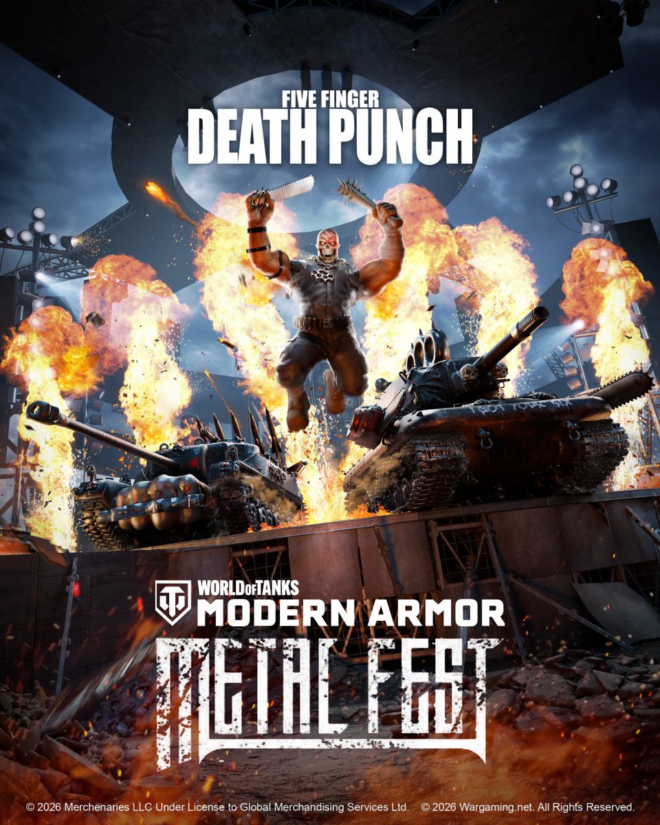 WoTModernArmor's tweet photo. Step into the Eye of the Storm. 

Crank up Five Finger Death Punch’s “Eye of the Storm” and show us how it hits using only three emojis. Rage, adrenaline, pure mayhem. Let the symbols speak for you. 🤘 

Drop your three emojis in the comments for a chance to win one of five digital codes for the band’s new album, Legacy. 

Five winners. Three emojis. No holding back. 

#FiveFingerDeathPunch #Legacy #WorldofTanksModernArmor #MetalFest