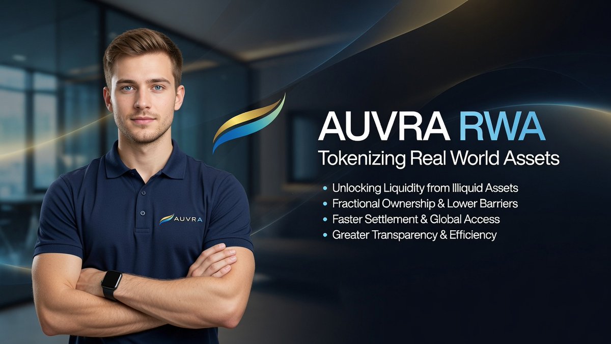 AuvraRWA's tweet photo. From tangible assets to digital ownership, AUVRA is redefining how value is created, managed, and accessed through secure blockchain-powered real-world asset tokenization.

#AUVRA #RWA #RealWorldAssets #Tokenization #Blockchain #DigitalAssets #Web3 #PropTech #AssetTokenization https://t.co/1EDpLkjyoI
