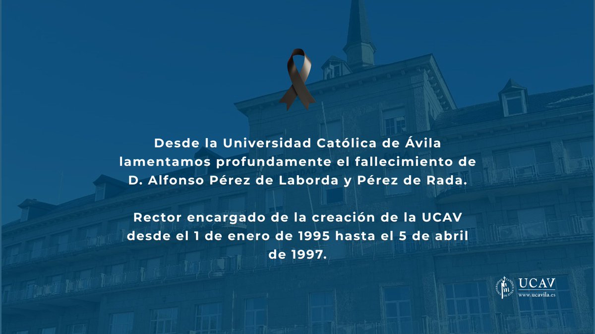 UCAVILA_'s tweet photo. Su dedicación, compromiso y visión fueron fundamentales en los primeros pasos de la #UCAV.

Toda la comunidad universitaria se une al dolor de su familia, amigos y de quienes compartieron con él su vocación por la educación y el servicio.

Descanse en paz. 🙏 https://t.co/q4DEwriKwf
