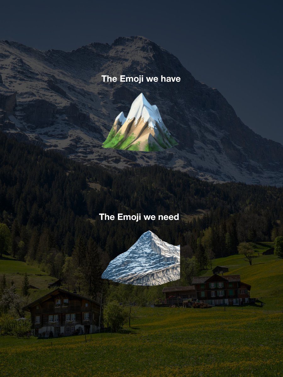 GrindelwaldCH's tweet photo. What we really deserve: Grindelwald as emojis – which one is your favourite? 🏔️✨

📷 Created by Grindelwald Tourism with AI support
#grindelwald #jungfrauregion #madeinbern
#inLOVEwithSWITZERLAND @jungfrauregion https://t.co/bSX49qZUuT