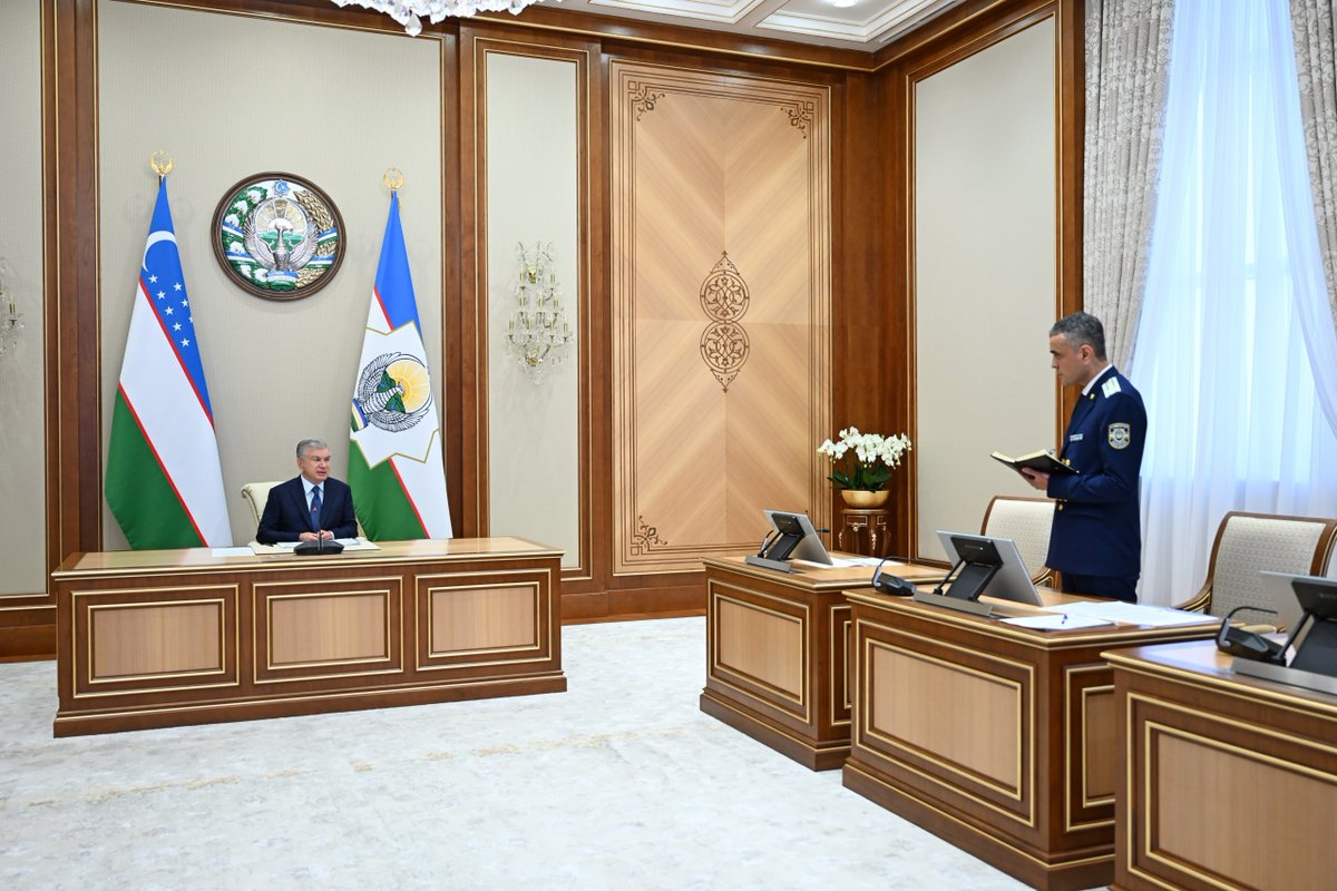 president_uz's tweet photo. President Shavkat #Mirziyoyev reviewed new initiatives to develop the livestock and poultry sectors, increase the production of meat and dairy products, and introduce modern technologies across the industry. https://t.co/1wbGkwl0Mb