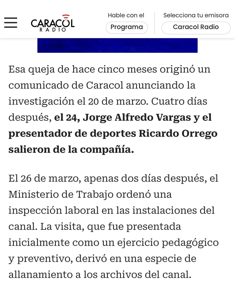 ByViral24's tweet photo. 🇨🇴🔴ATENCIÓN. Ministerio del Trabajo del gobierno @petrogustavo inventó casos de acoso sexual contra los presentadores Jorge Alfredo Vargas y Ricardo Orrego.

🚨Según denuncia el ministerio las colocó como denunciantes  ante la Fiscalía  a presuntas afectadas sin consultarlas.

@JorgeAVargasA