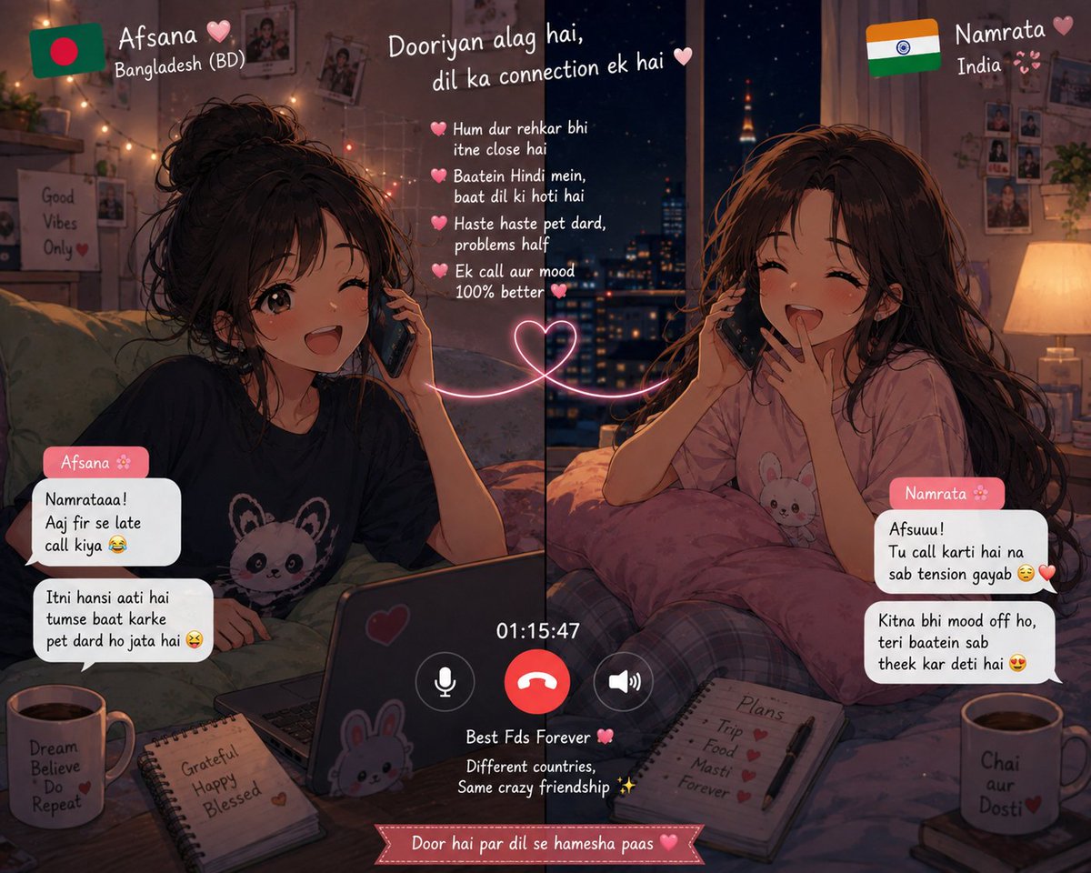 AfsanaJ69593087's tweet photo. Miles apart, but close at heart. ❤️ 
One call with you can fix my mood, make me laugh until my stomach hurts, and make everything feel okay. Different languages, one beautiful bond. Blessed to have you.

Love you always,@1303scorpion 💕😘 https://t.co/zL48XTSZJr