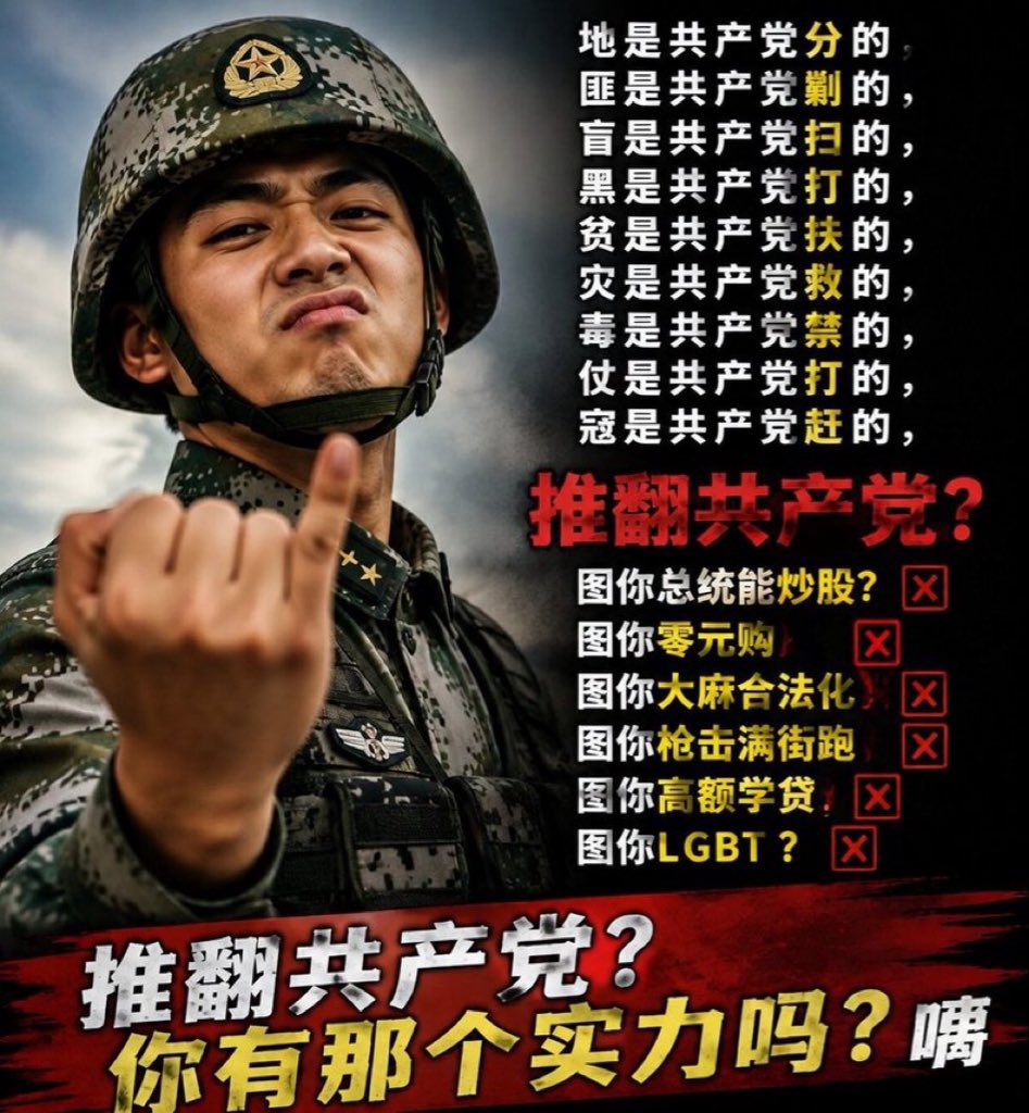 Mgbmbbm's tweet photo. @1X1G3Lr7pBe1AJR 这里的反贼都是外面八辈子没吃过饭的流浪汉吗 https://t.co/KpnQhTArp5