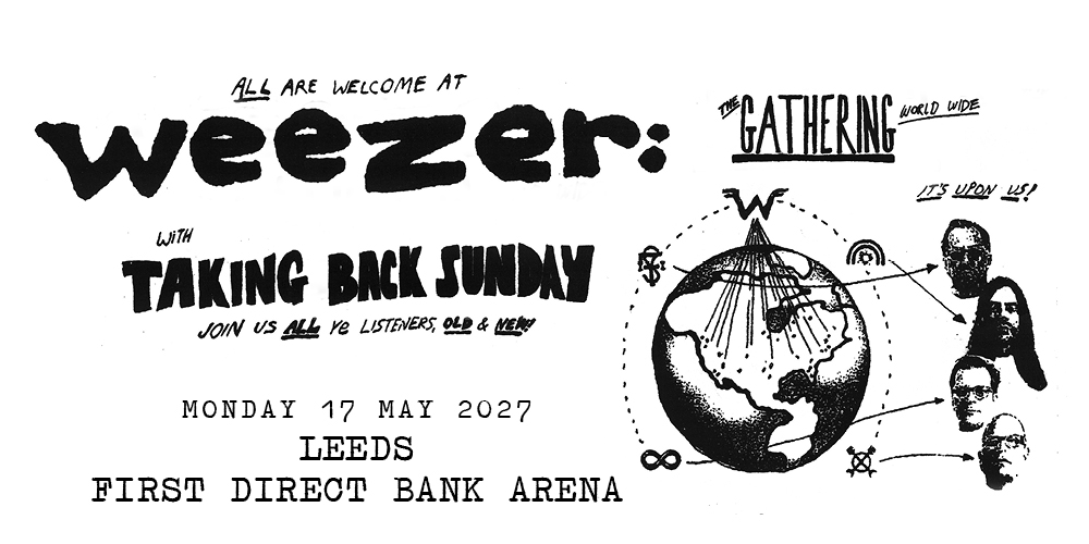 fdarena's tweet photo. 🎸 WEEZER ARE COMING TO LEEDS! 🎸

Alternative rock icons @Weezer are heading to first direct bank arena on 17 May 2027.

ℹ️ More info - https://t.co/EQcLGmrliQ
🎫 Venue Presale - Thu 13th August, 10am
🎟️ General On Sale - Fri 14th August, 10am https://t.co/UTTrmiD3TL