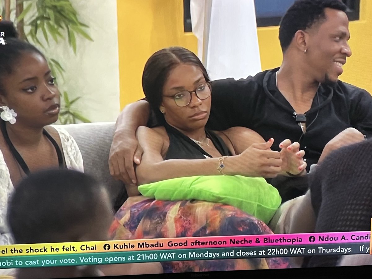 TeddyPlump's tweet photo. Barry and Neche shippers. It's your turn to enjoy... you don't know when you'll see this again. 
#BBNaija https://t.co/zefd6A399a