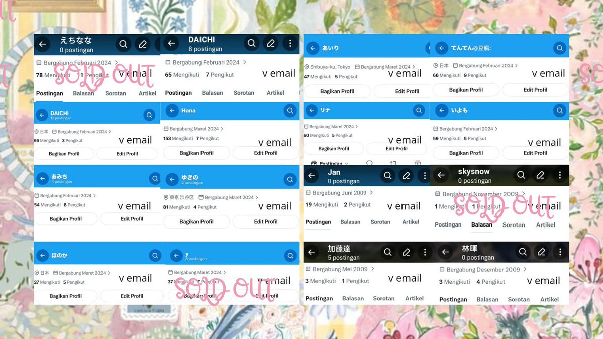 molzva's tweet photo. @dionycte nieee f receehhh murcee

‘⅋── harga kosongan &amp; inact :

𔘓 v-email tahun 26 : 10k
𔘓 v-email tahun 20an : 14k
𔘓 v-email tahun lama : 15k
𔘓 v-email tahun 09 : 18k
𔘓 verif all tahun 26 : 14k

𐙚 contact ke sini yaa : ☎️ https://t.co/XFPb0akNPh https://t.co/ND9V07CG3O