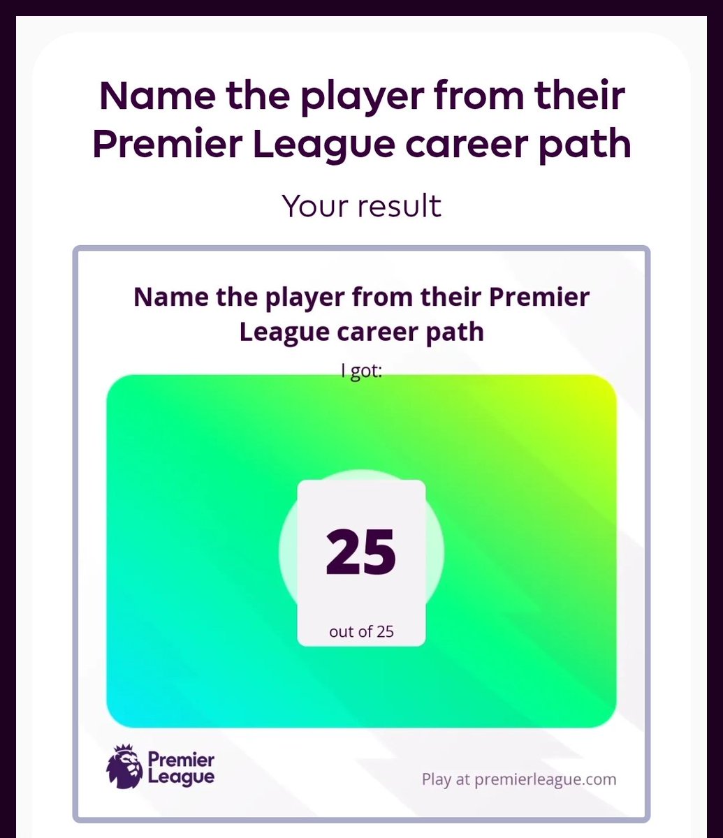 Patterson_90's tweet photo. @premierleague 100% club https://t.co/KdrXgPEm48