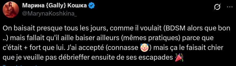 didi279820's tweet photo. La @MarynaKoshkina_ qui fait encore sa petite morale d'hypocrite alors qu'elle est passée par là 😂😂😂 https://t.co/Ml3hlKvr1J