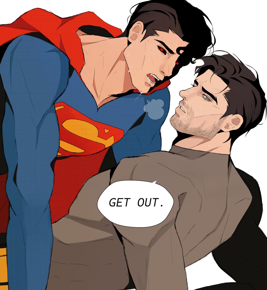 hourphaned's tweet photo. kryptonian rut (omegaverse) #superbat https://t.co/3rHBYdrXdk