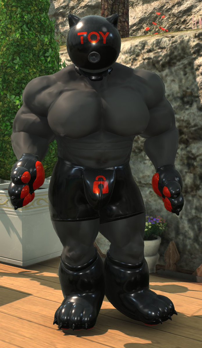 Nulled_Golem's tweet photo. Gotta fix the neck and add some moer interesting textures, but otherwise its finished. Sadly I wasnt able to add wobbles to the head and paws https://t.co/YySwcueLb2