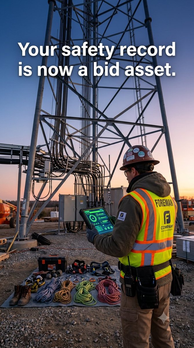 VivekVetri's tweet photo. The tower industry just made a digital safety-audit trail the price of admission: NATE's STAR program now runs on a real-time platform — and documented audits earn bid preference, focused inspections, and up to 25% penalty cuts.

Safety records aren't compliance artifacts anymore. They're procurement assets. That's the thesis we're building on at ECSafety.

https://t.co/gGg2onCE3t

#WorkerSafety #EHS #ECSafety