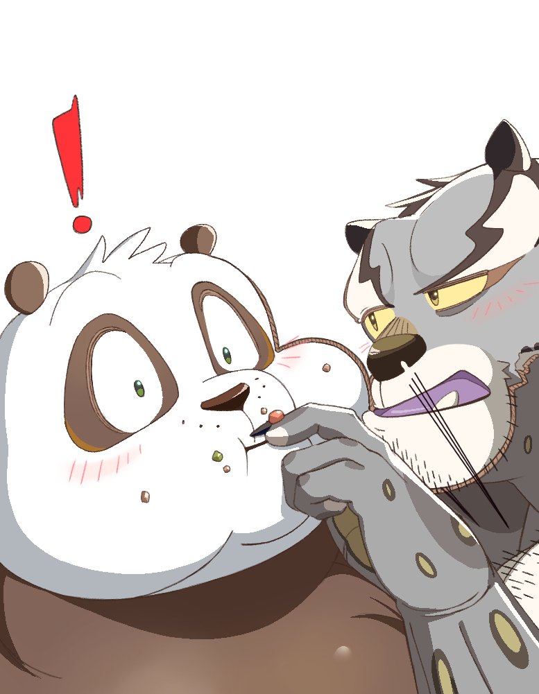 ma5ka4nai's tweet photo. 今まで描いてきた🐆🐼の中でお気に入りの顔を4枚選んでみた。（昔の方が可愛いきがすｒ） https://t.co/Ay8rBDljq7