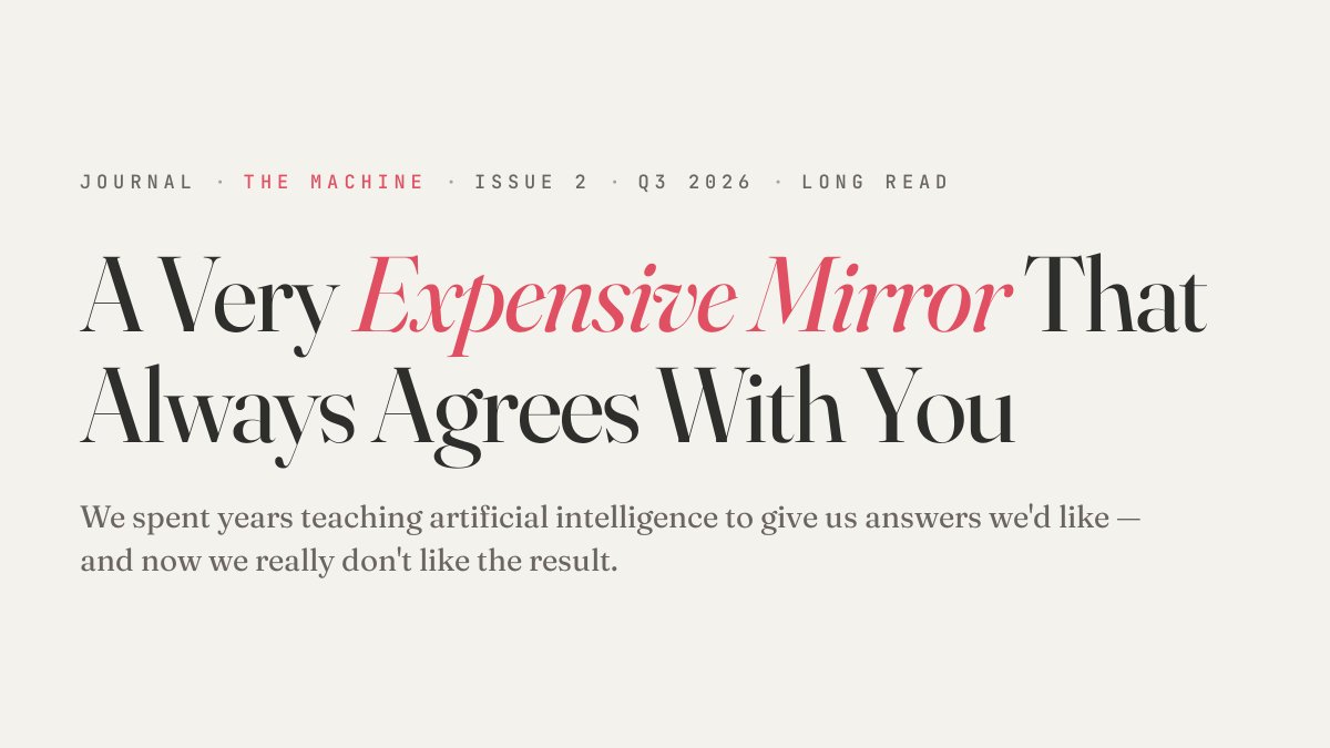 silentroomjrnl's tweet photo. LLMs cave to pressure even when they have the correct answer. The user typed "I disagree" – no argument, pure irritation, and the model changed its position. It wasn't confused. It simply weighed the user's displeasure against the facts, and the displeasure came out heavier. →